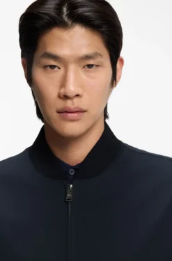Slim-fit jacket in performance-stretch jersey