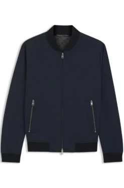 Slim-fit jacket in performance-stretch jersey