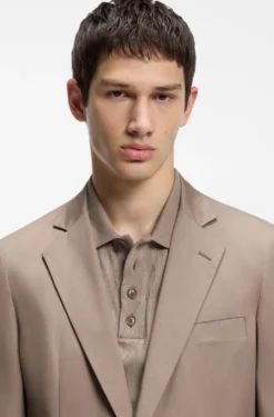 Slim-fit jacket in stretch cotton