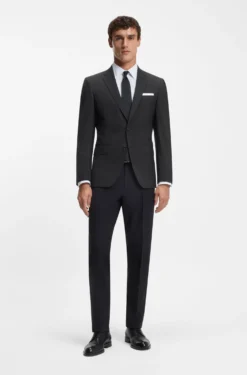 Slim-fit jacket in stretch wool
