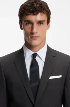 Slim-fit jacket in stretch wool