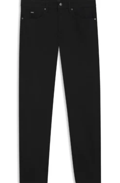 Slim-fit jeans in black stretch denim