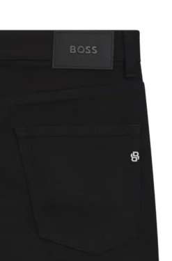 Slim-fit jeans in black stretch denim