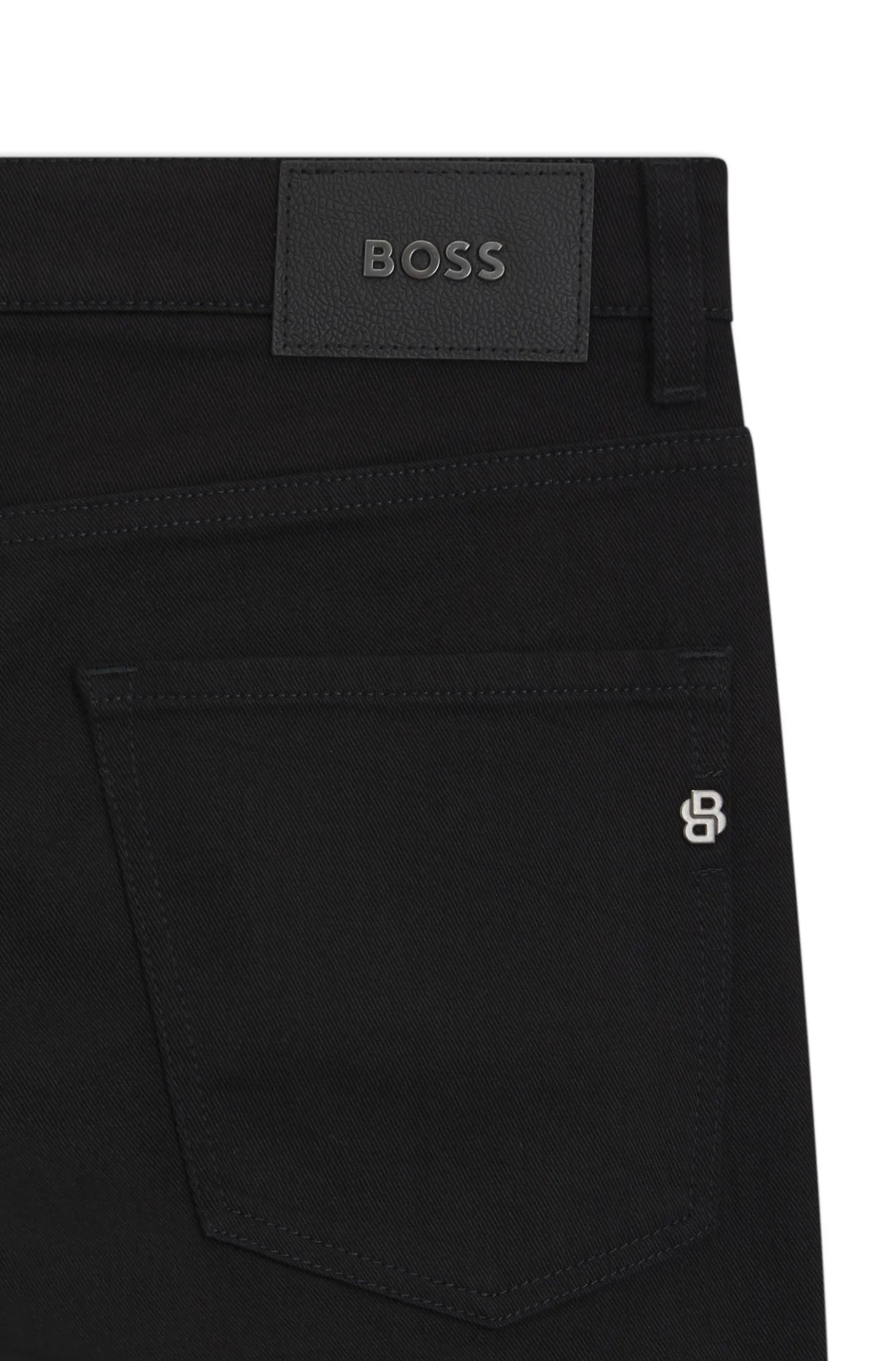 Slim-fit jeans in black stretch denim