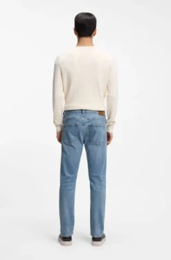 Slim-fit jeans in blue performance-stretch denim