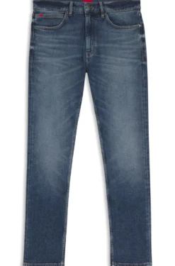 Slim-fit jeans in blue stretch denim