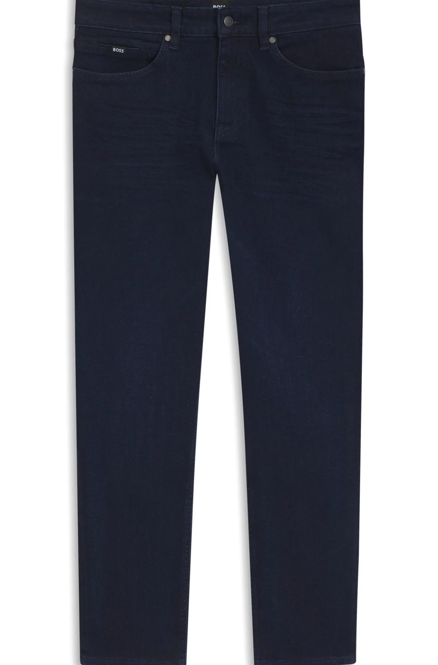 Slim-fit jeans in dark-blue stretch denim