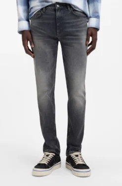Slim-fit jeans in grey stretch denim