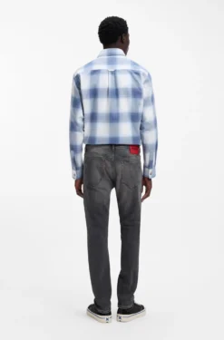 Slim-fit jeans in grey stretch denim