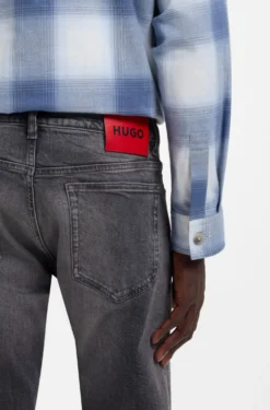 Slim-fit jeans in grey stretch denim