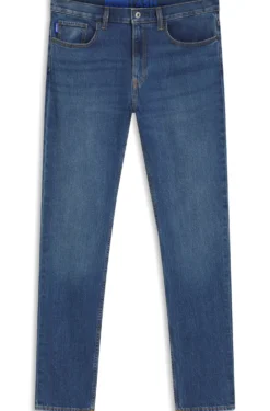 Slim-fit jeans in mid-blue stretch denim