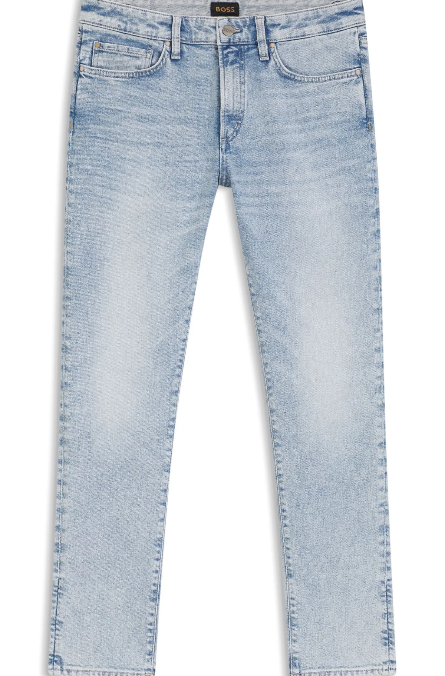 Slim-fit jeans in silk-blend denim