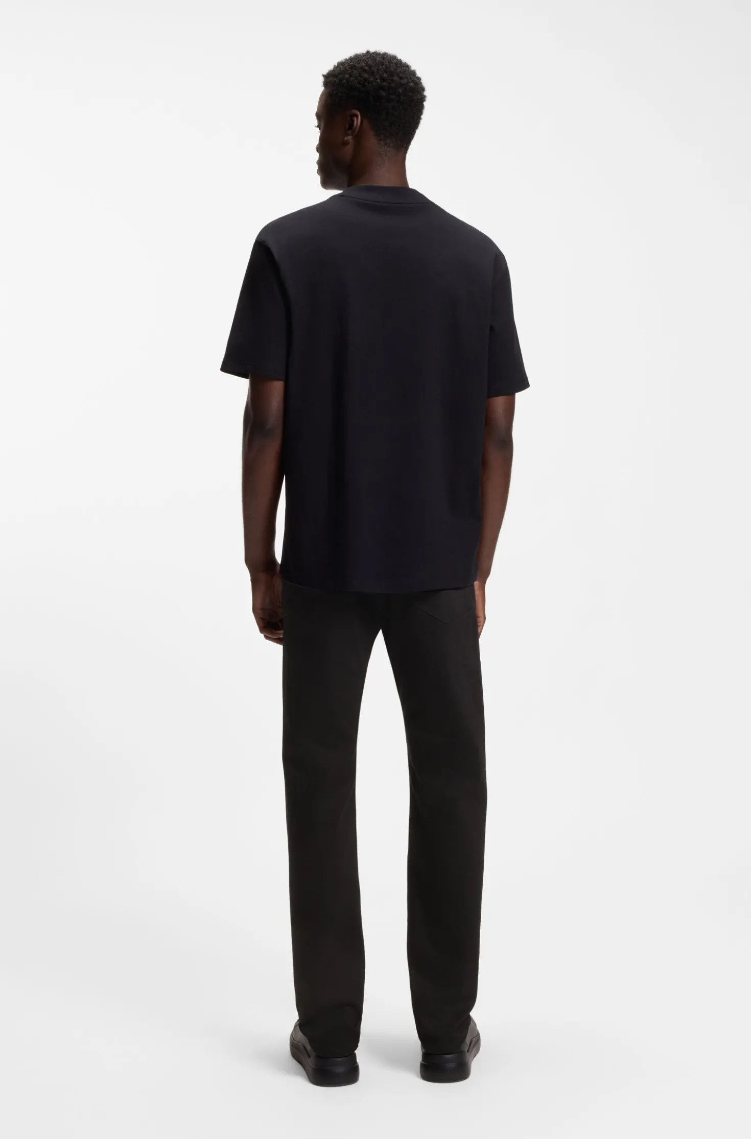 Slim-fit jeans in super-black stretch denim