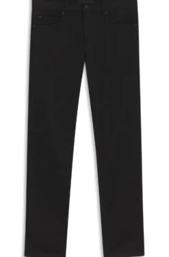 Slim-fit jeans in super-black stretch denim