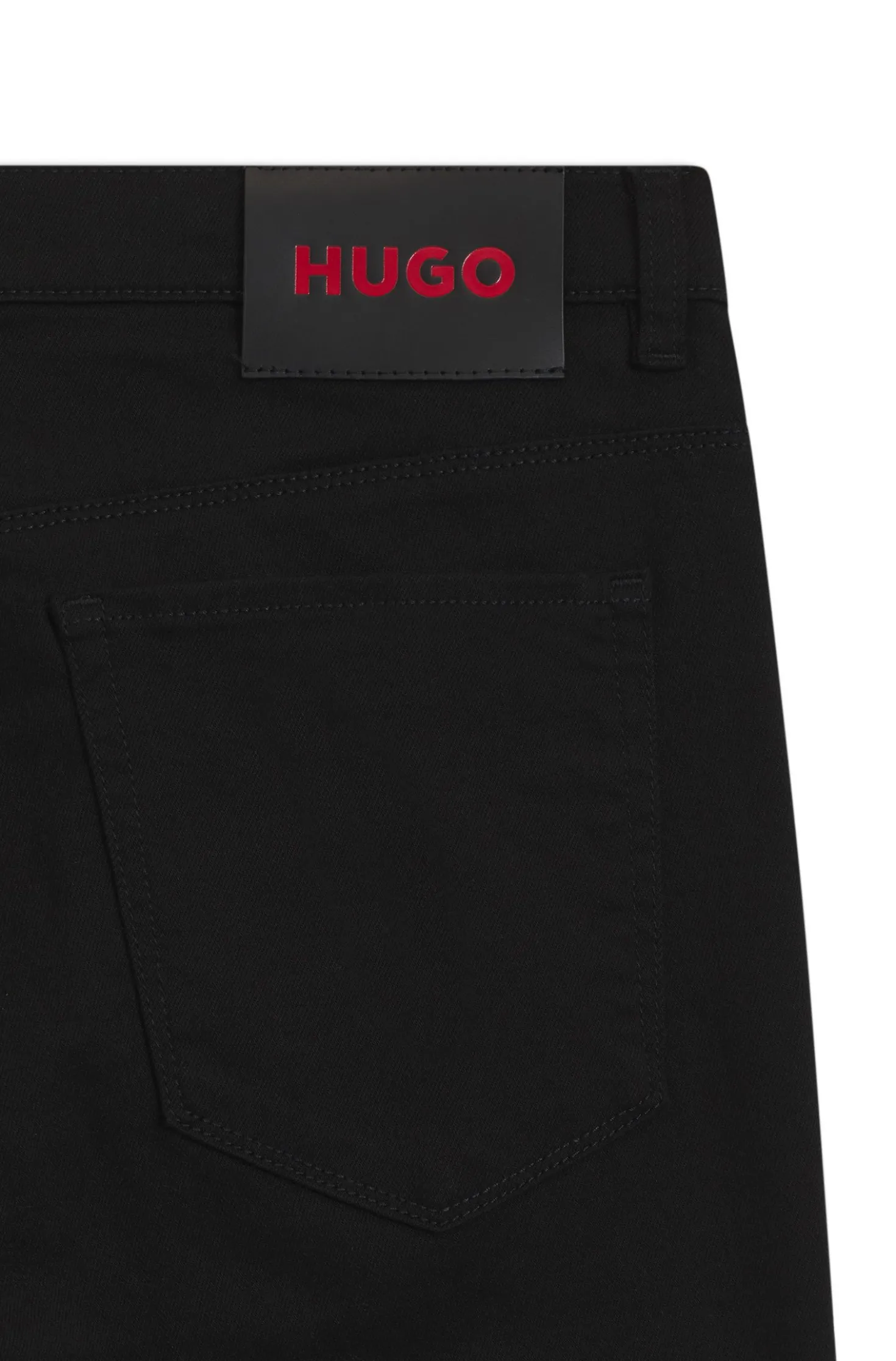 Slim-fit jeans in super-black stretch denim