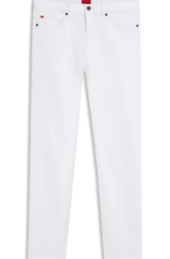 Slim-fit jeans in white stretch denim