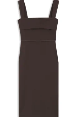 Slim-fit jersey dress with layered detail