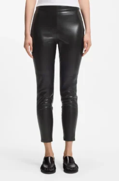 Slim-fit leggings in faux leather