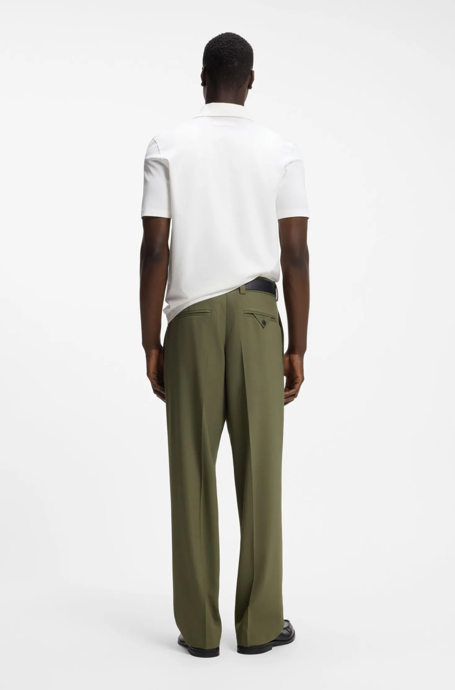 Slim-fit polo in mercerized cotton