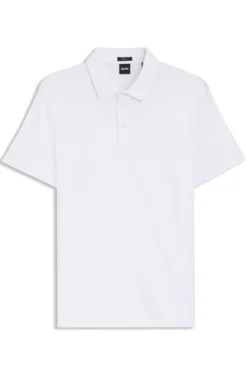 Slim-fit polo shirt in interlock cotton