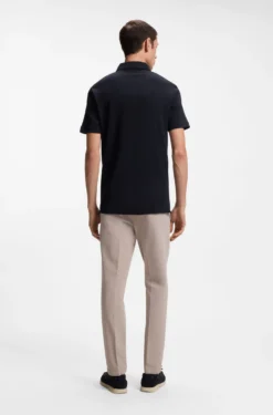 Slim-fit polo shirt in interlock cotton