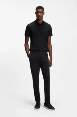 Slim-fit polo shirt in interlock cotton