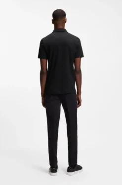 Slim-fit polo shirt in interlock cotton