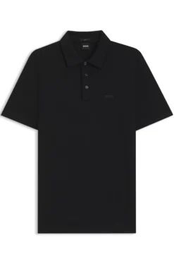 Slim-fit polo shirt in interlock cotton