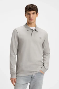Slim-fit polo shirt in stretch-cotton piqué