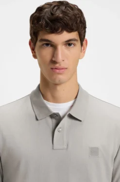 Slim-fit polo shirt in stretch-cotton piqué