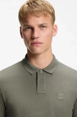 Slim-fit polo shirt in stretch-cotton piqué