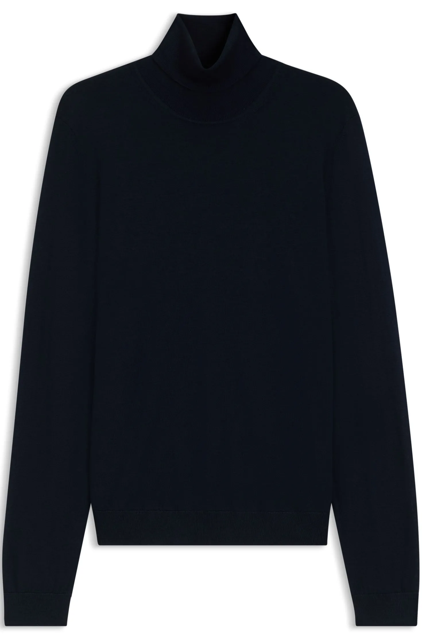Slim-fit rollneck sweater in extra-fine merino wool