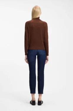Slim-fit rollneck sweater in extra-fine merino wool