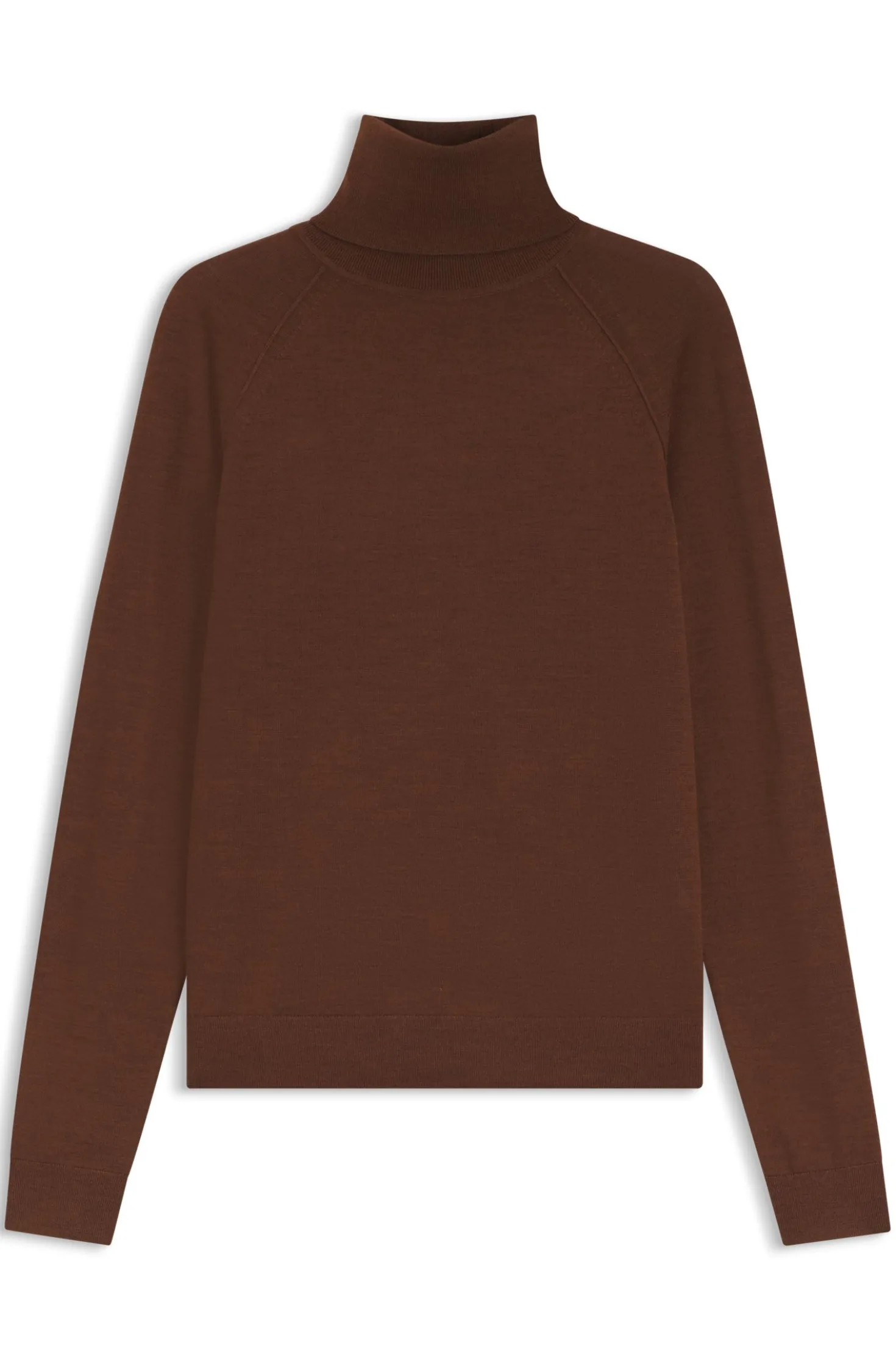 Slim-fit rollneck sweater in extra-fine merino wool