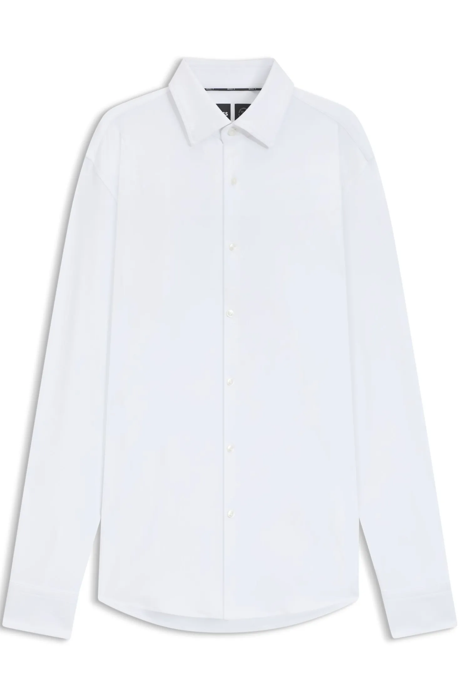 Slim-fit shirt in brushed stretch flannel