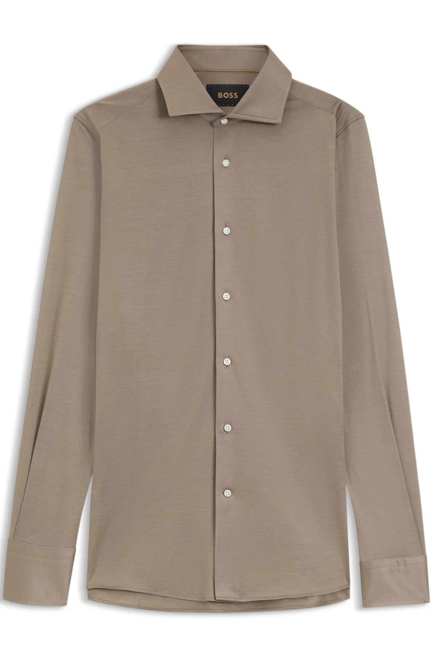 Slim-fit shirt in cotton jersey