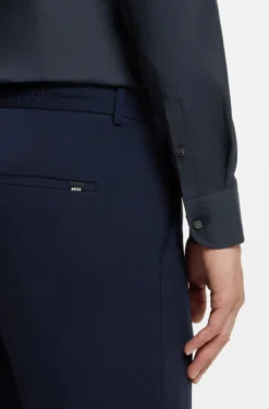 Slim-fit shirt in easy-iron cotton-blend poplin