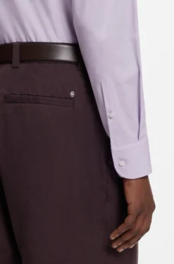 Slim-fit shirt in easy-iron stretch-cotton poplin