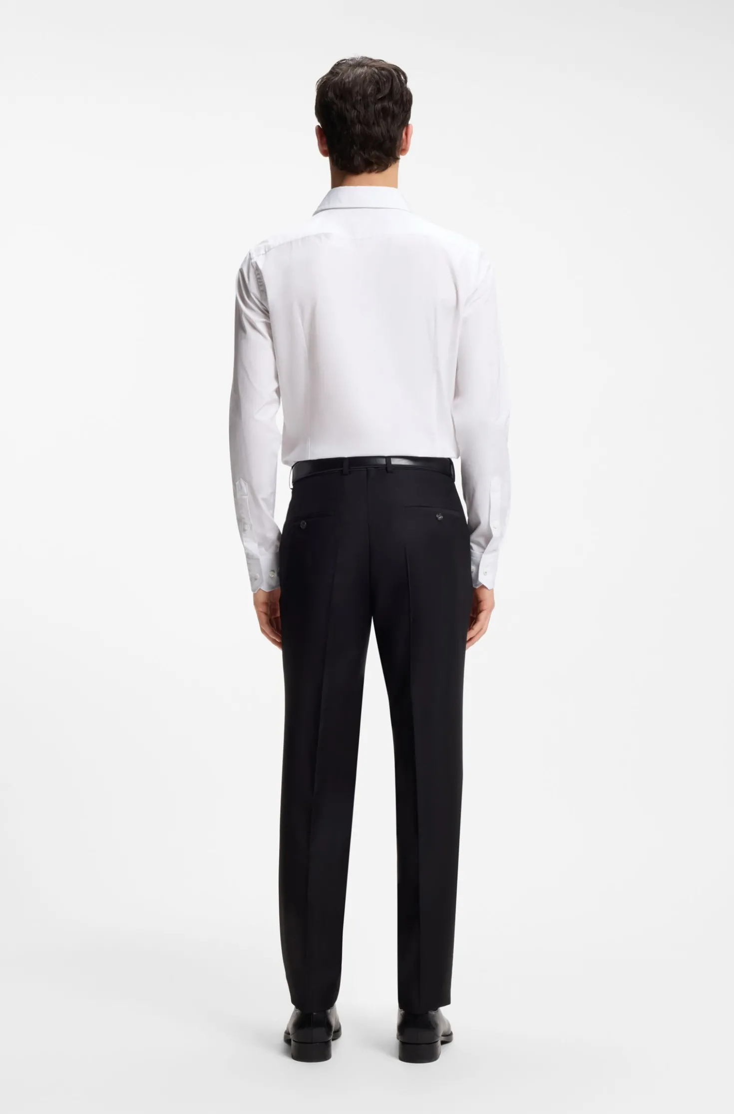 Slim-fit shirt in Italian cotton poplin