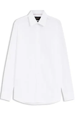 Slim-fit shirt in Italian cotton poplin