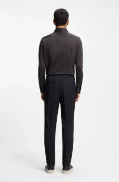 Slim-fit shirt in Italian-made cotton
