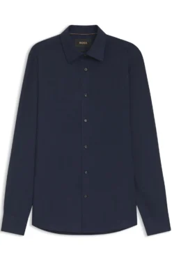 Slim-fit shirt in Italian-made linen