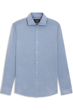 Slim-fit shirt in Italian-made cotton