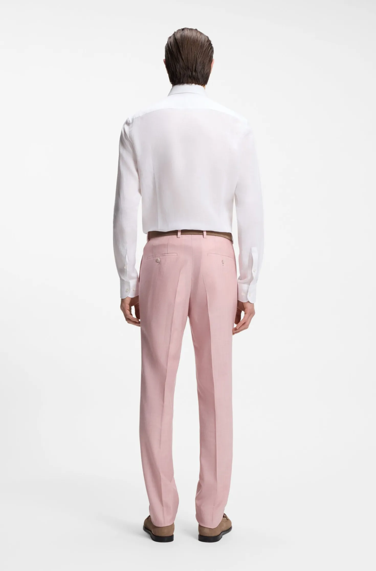 Slim-fit shirt in Italian-made linen