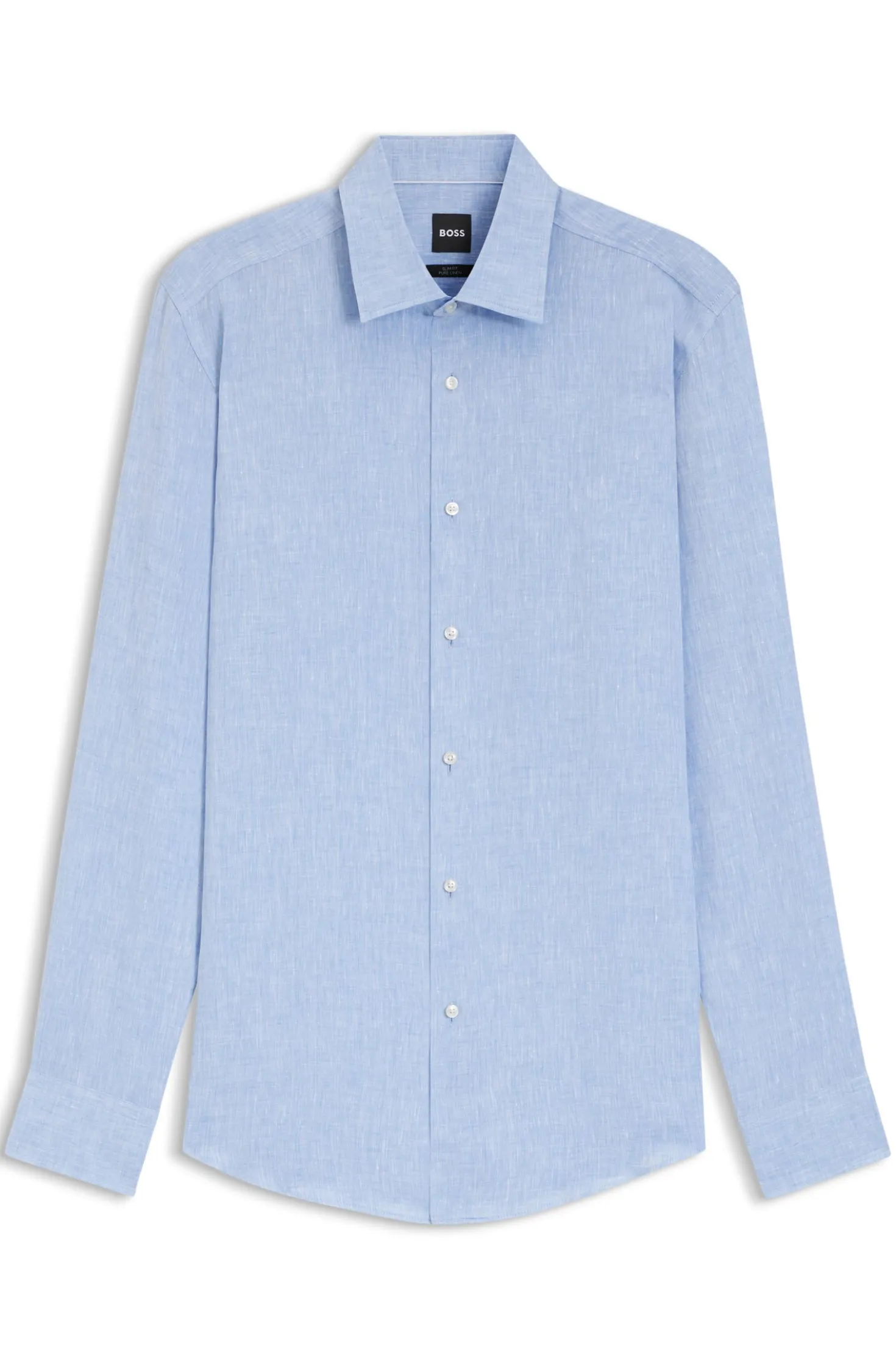 Slim-fit shirt in Italian-made linen