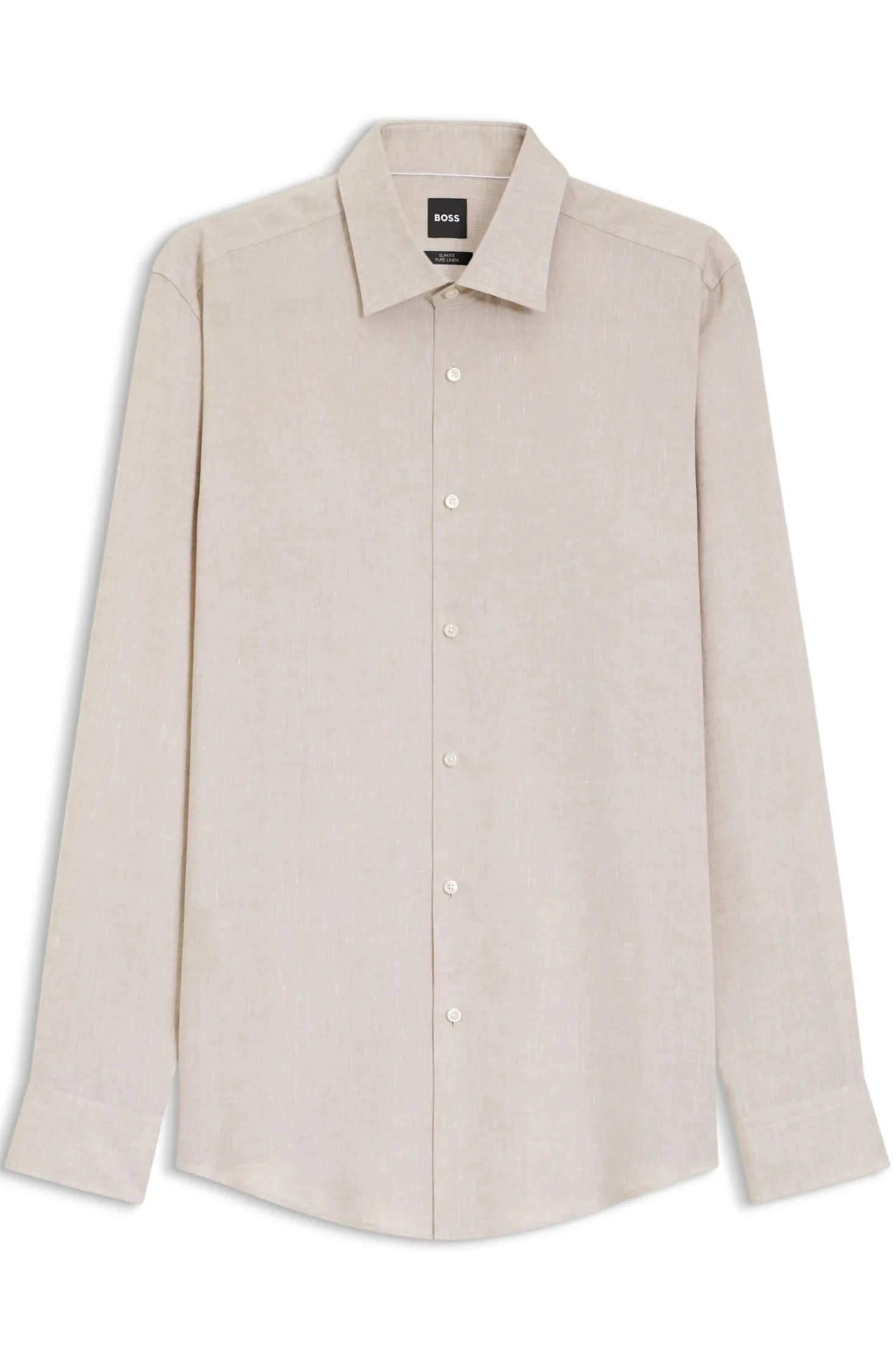 Slim-fit shirt in Italian-made linen
