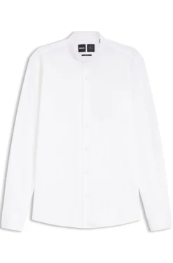 Slim-fit shirt in performance-stretch jersey