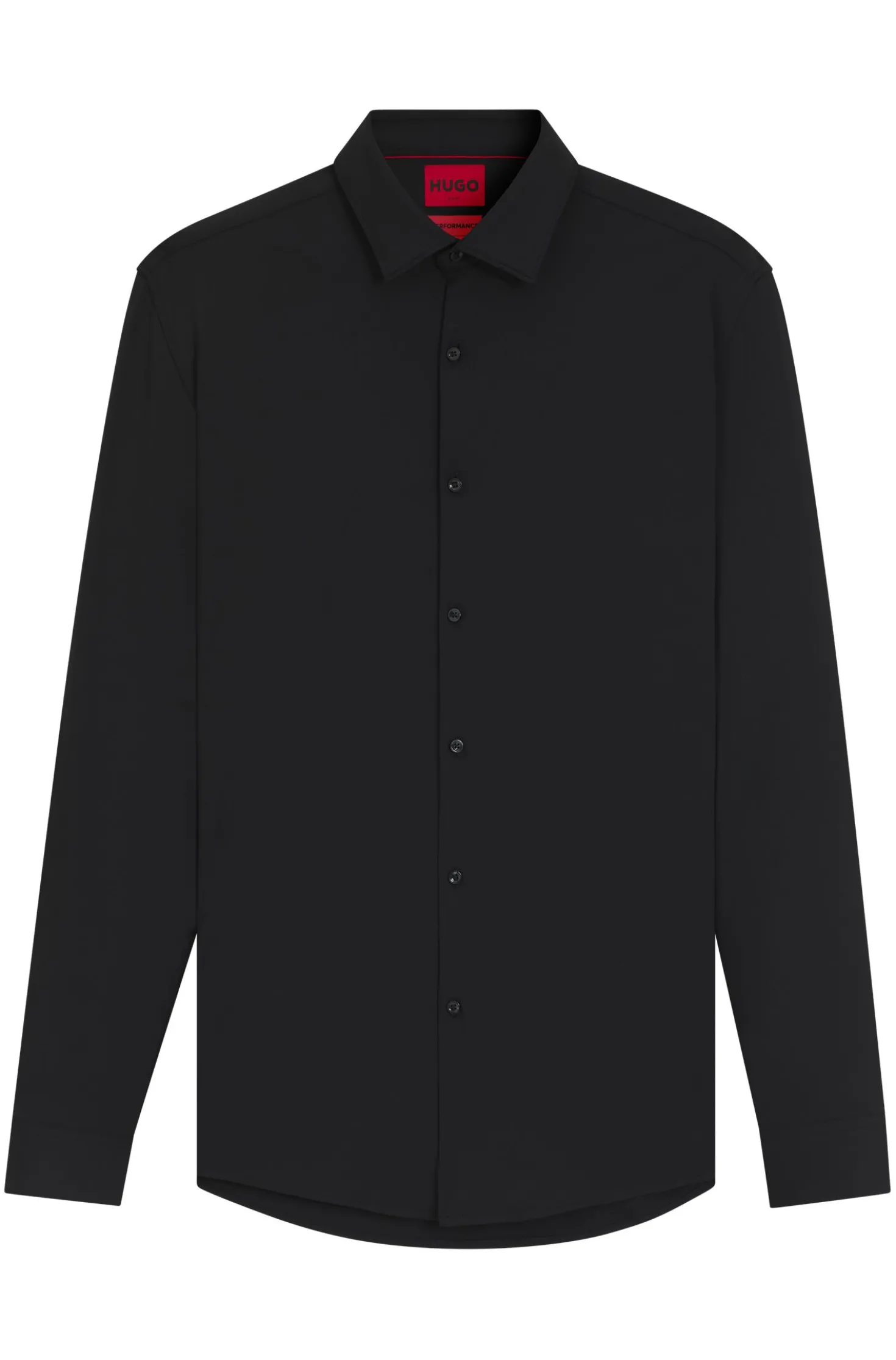 Slim-fit shirt in performance-stretch jersey