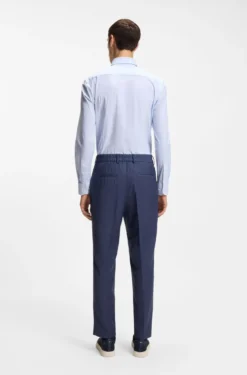 Slim-fit shirt in printed performance-stretch jersey