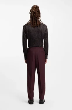 Slim-fit shirt in printed satin
